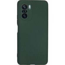 Akıllı Bayi Xiaomi Poco F3 Kılıf Nano Içi Kadife Silikon - Koyu Yeşil