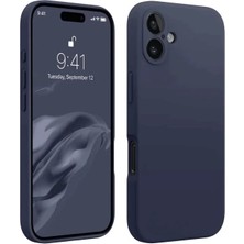 Akıllı Bayi Apple iPhone 16 Plus Kılıf First Silikon - Lacivert