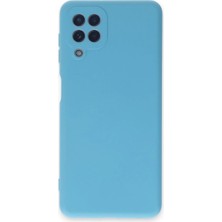 Akıllı Bayi Samsung Galaxy A22 Kılıf Nano Içi Kadife Silikon - Mavi