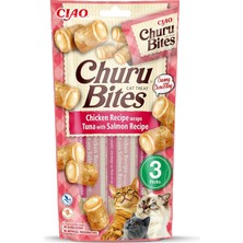 Tr Churu Bites - Elinizden Beslenmek Için Kedi Muamelesi - Kremsi Dolgulu Çıtır Çantalar - Ton
