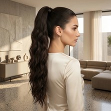 Peruk Market Tokalı Protein Fiber Sentetik At Kuyruğu - Kestane Kahve