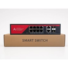 Ezcool EZ-08PSX-SFP 8 Port 8fe+2ge+2sfp Gıgabıt Yönetilemez Poe Switch 120W