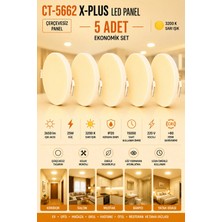 Yenilig 5 Adet CT-5662 X-Plus 25W Sarı Işık 3200K Çerçevesiz LED Panel Sıva Altı Spot