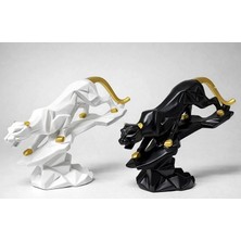 Pileli Store Dekoratif Polyester Panter Figürü ALK4553