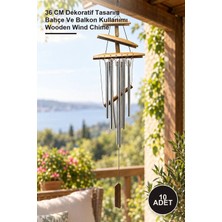Yenilig 10 Adet Ahşap Rüzgar Çanı – 36 cm Dekoratif Tasarım Bahçe ve Balkon Kullanımı Wooden Wind Chime