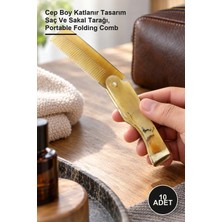 Yenilig 10 Adet Katlanabilir Kemik Tarak – Cep Boy Katlanır Tasarım Saç ve Sakal Tarağı, Portable Folding Comb