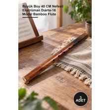 Yenilig 3 Adet Bambu Flüt – Büyük Boy 40 cm Nefesli Enstrüman Dıarta-16 Model Bamboo Flute