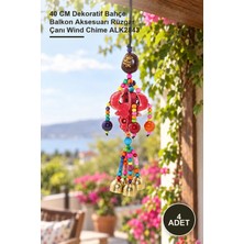 Yenilig 4 Adet Renkli Rüzgar Çanı – 40 cm Dekoratif Bahçe Balkon Aksesuarı Rüzgar Çanı Wind Chime ALK2843