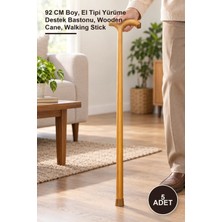 Yenilig 5 Adet Ahşap Baston – 92 cm Boy, El Tipi Yürüme Destek Bastonu, Wooden Cane, Walking Stick