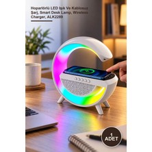 Yenilig 1 Adet Akıllı Masa Lambası – Hoparlörlü LED Işık ve Kablosuz Şarj, Smart Desk Lamp, Wireless Charger, ALK2289