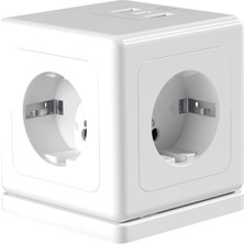 Nemere S-Lınk PRZ04 4 Soket Akım Korumalı Priz 1x Type-C 2xusb 5V 2mt Kablo 306 Joule Küp Tasarım (Beya