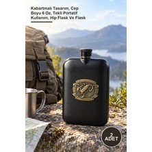 Yenilig 2 Adet Paslanmaz Çelik Matara – Kabartmalı Tasarım, Cep Boyu 6 Oz, Tekli Portatif Kullanım, Hip Flask ve Flask