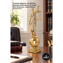 Yenilig 2 Adet Adalet Biblosu – Polyester Malzeme, 24 cm Ölçü, Masaüstü Dekorasyon ve Hukuk Ofisi Aksesuarı, Justice Statue