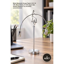 Yenilig 3 Adet Newton Denge Adam – Metal Masaüstü Denge Figürü 20 x 16 Cm, Masa Dekoru ve Ofis Oyuncağı, Newton Balance Toy ALK2522