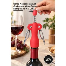 Yenilig 10 Adet Paslanmaz Çelik Tirbuşon – Şarap Açacağı Manuel, Corkscrew Wine Opener Kompakt 19 x 7 cm