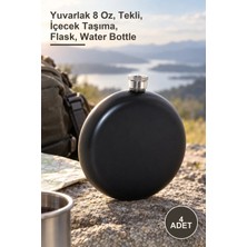 Yenilig 4 Adet Paslanmaz Çelik Matara – Yuvarlak 8 Oz, Tekli, Içecek Taşıma, Flask, Water Bottle