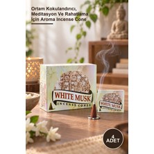 Yenilig 4 Adet White Musk Aromalı Konik Tütsü – Ortam Kokulandırıcı, Meditasyon ve Rahatlama Için Aroma Incense Cone