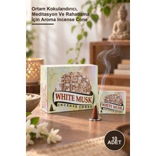 Yenilig 10 Adet White Musk Aromalı Konik Tütsü – Ortam Kokulandırıcı, Meditasyon ve Rahatlama Için Aroma Incense Cone
