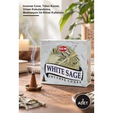 Yenilig 2 Adet White Sage Aromalı Konik Tütsü – Incense Cone, Tütsü Konisi, Ortam Kokulandırma, Meditasyon ve Ritüel Kullanımı