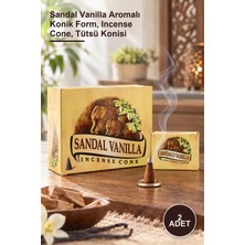 Yenilig 2 Adet Konik Tütsü – Sandal Vanilla Aromalı Konik Form, Incense Cone, Tütsü Konisi