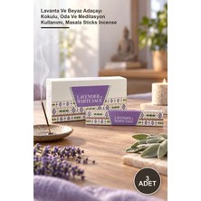 Yenilig 3 Adet Aromalı Masala Çubuk Tütsü – Lavanta ve Beyaz Adaçayı Kokulu, Oda ve Meditasyon Kullanımı, Masala Sticks Incense