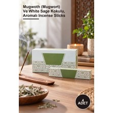 Yenilig 4 Adet Masala Çubuk Tütsü – Mugwoth (Mugwort) ve White Sage Kokulu, Aromalı Incense Sticks