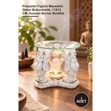 Yenilig 1 Adet Buda Buhurdanlık – Polyester Figürlü Masaüstü Dekor Buhurdanlık, 11X12 Cm, Incense Burner Buddha