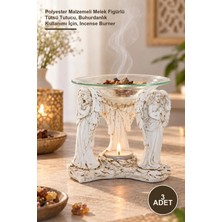 Yenilig 3 Adet Polyester Melekli Buhurdanlık – Polyester Malzemeli Melek Figürlü Tütsü Tutucu, Buhurdanlık Kullanımı Için, Incense Burner