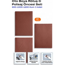 Uniflex 800 1000 1200 Kum Su Zımparası Seti 3 Adet Oto Boya Rötuş ve Polisaj Öncesi