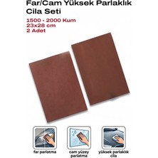 Uniflex 1500-2000 Kum Tabaka Zımpara 23X28 cm 2 Adet Far ve Cam Cila Seti