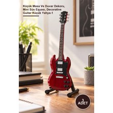 Yenilig 3 Adet Dekoratif Gitar – Küçük Masa ve Duvar Dekoru, Mini Süs Eşyası, Decorative Guitar Küçük Yahya-1