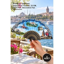 Yenilig 5 Adet Yöresel Yelpaze – Plastik El Yelpazesi, Geleneksel Tasarım, 23 Cm, Hand Fan, Decorative Fan