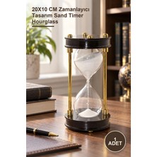 Yenilig 1 Adet Pirinç Kum Saati – 20X10 cm Zamanlayıcı Tasarım Sand Timer Hourglass