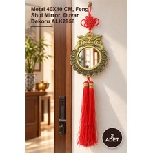 Yenilig 2 Adet Bagua Aynası – Metal 40X10 Cm, Feng Shui Mirror, Duvar Dekoru ALK2958