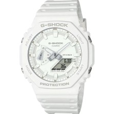 Casio G-SHOCK  Kol Saati GA-2100-7A7DR Beyaz Suya Dayanıklı Silikon Kordonlu Fonksiyonel