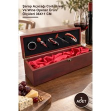 Yenilig 2 Adet Ahşap Kutulu Şaraplık ve Tirbuşon Seti – Şarap Açacağı Corkscrew ve Wine Opener Ürün Ölçüleri 36X11 cm