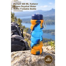 Yenilig 10 Adet Katlanabilir Silikon Su Şişesi – Portatif 500 ml Katlanır Matara Seyahat Water Bottle Foldable Bottle
