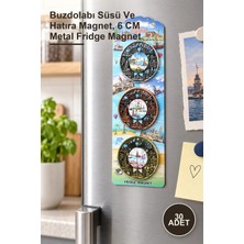 Yenilig 30 Adet Istanbul Temalı Metal Magnet – Buzdolabı Süsü ve Hatıra Magnet, 6 cm Metal Fridge Magnet