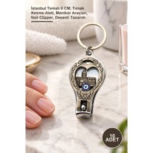 Yenilig 10 Adet Tırnak Makası – Istanbul Temalı 6 Cm, Tırnak Kesme Aleti, Manikür Araçları, Nail Clipper, Desenli Tasarım