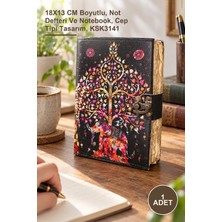 Yenilig 1 Adet Deri Defter – 18X13 cm Boyutlu, Not Defteri ve Notebook, Cep Tipi Tasarım, KSK3141