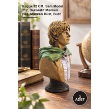 Yenilig 3 Adet Polyester Büst – Küçük 12 Cm, Sam Model 212, Dekoratif Manken Baş, Manken Büst, Bust