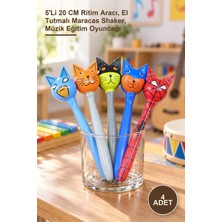 Yenilig 4 Adet Ahşap Marakas Seti – 5'li 20 cm Ritim Aracı, El Tutmalı Maracas Shaker, Müzik Eğitim Oyuncağı