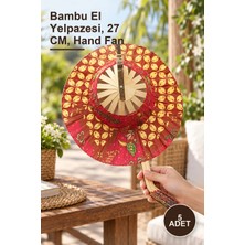 Yenilig 5 Adet Bambu Şapkalı Yelpaze Sayang – Bambu El Yelpazesi, 27 Cm, Hand Fan