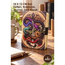 Yenilig 2 Adet Deri Defter – 18 x 13 cm Not Defteri, Notebook, Journal, Deri Kapak