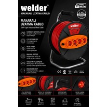 Ys Welder 3 x 2,5 20 Metre Makaralı Seyyar Uzatma Kablosu 4 Prizli ( Dörtlü )