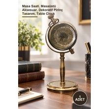 Yenilig 1 Adet Pirinç Masa Üstü Saat – Masa Saati, Masaüstü Aksesuar, Dekoratif Pirinç Tasarım, Table Clock