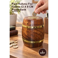 Yenilig 2 Adet Pirinç Fıçı Kumbara – Para Kutusu Fıçı Formu 12 x 9 cm Piggy Bank
