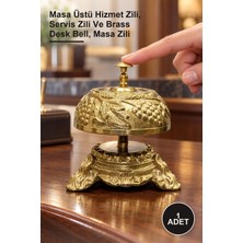 Yenilig 1 Adet Pirinç Masa Üstü Çan – Masa Üstü Hizmet Zili, Servis Zili ve Brass Desk Bell, Masa Zili