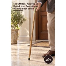 Yenilig 4 Adet Pirinç Baston – 100 cm Boy, Yürüyüş ve Destek Için, Brass Cane Walking Stick 9118H