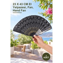 Yenilig 1 Adet Plastik Yelpaze – 23 x 43 cm El Yelpazesi, Fan, Hand Fan